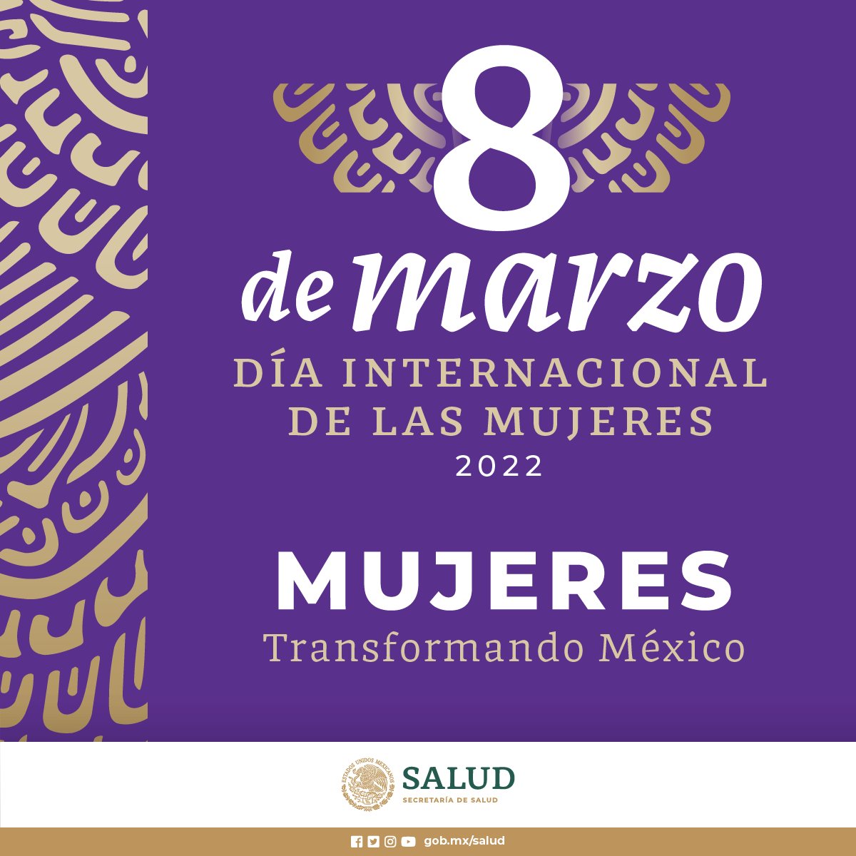 SSalud_mx's tweet photo. 08 de marzo | Día Internacional de las #Mujeres

Para conocer más, visita ➡️ https://t.co/WtEP7n376h

#MeCuido #PorAmorALaVida
#MujeresTransformandoMéxico

@inmujeres @CNEGySR https://t.co/fiRMGbaIZv