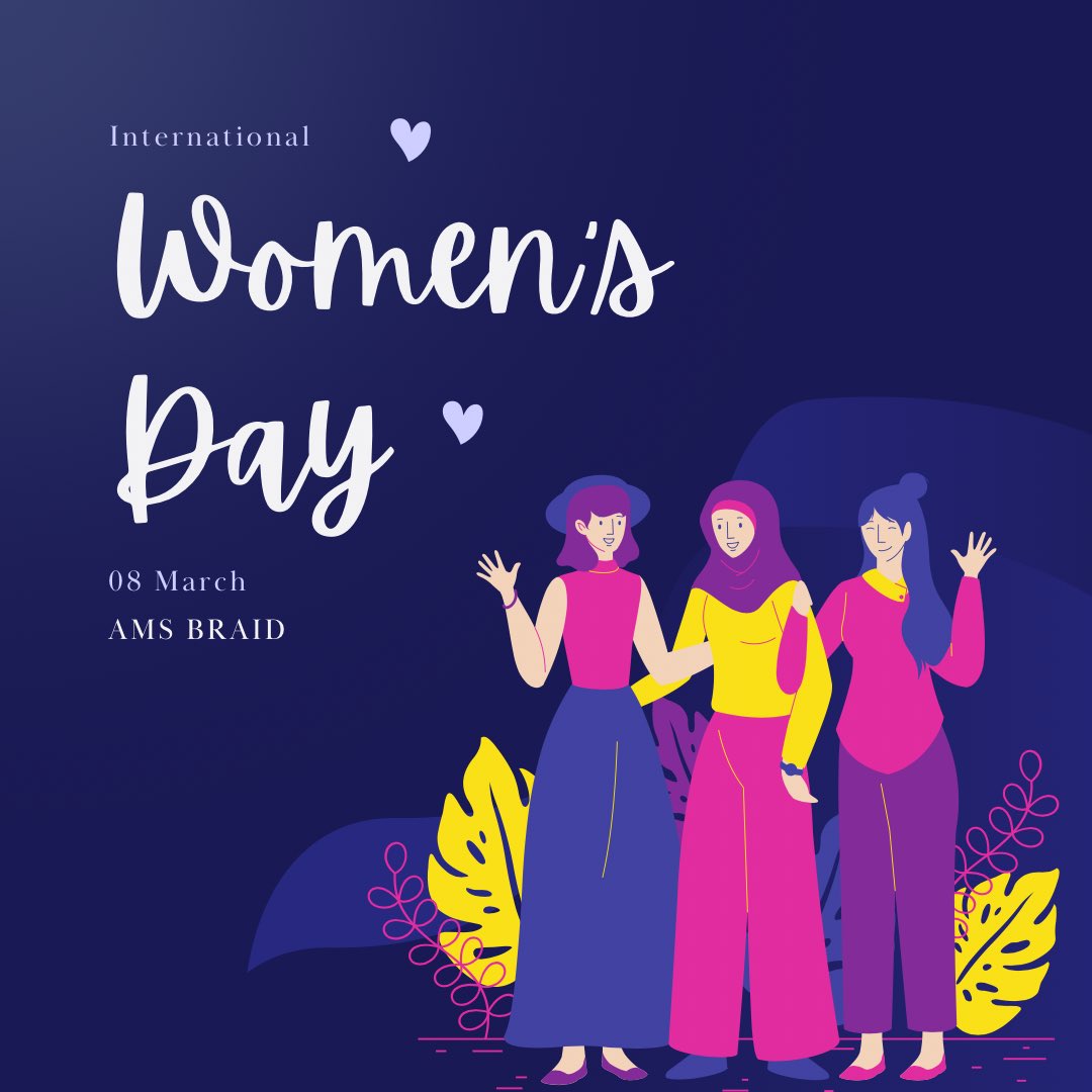 amsbraid's tweet photo. Here's to the strong AMS Women, may we know them, may we be them, may we raise them ✨
We wish all of you a Happy International Women’s Day! 💜
#InternationalWomensDay #AMSWomenMakingHistory https://t.co/y5eQ1cWi2k