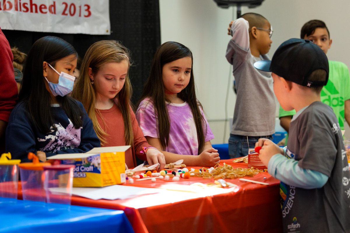 ConroeISD's tweet photo. Conroe ISD students and staff enjoyed participating in the annual SCI://TECH Elementary Science Festival on Saturday. Attendees visited interactive booths to engage in scientific activities facilitated by students! ⚗️ https://t.co/nOihhi3l5z