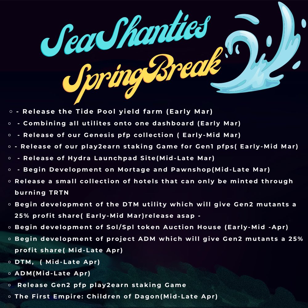 Sea Shanties month of March is going to be the biggest in the space. Come join us this spring break and figure out why the community is staking over 96% and listing under 1%
It's not a coincidence Anon, join us in Shill City. Hail Hydra!