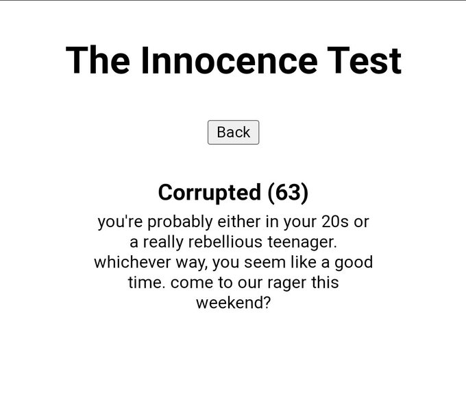 Saw this going around and took the test lol https://t.co/hpy22iheE1