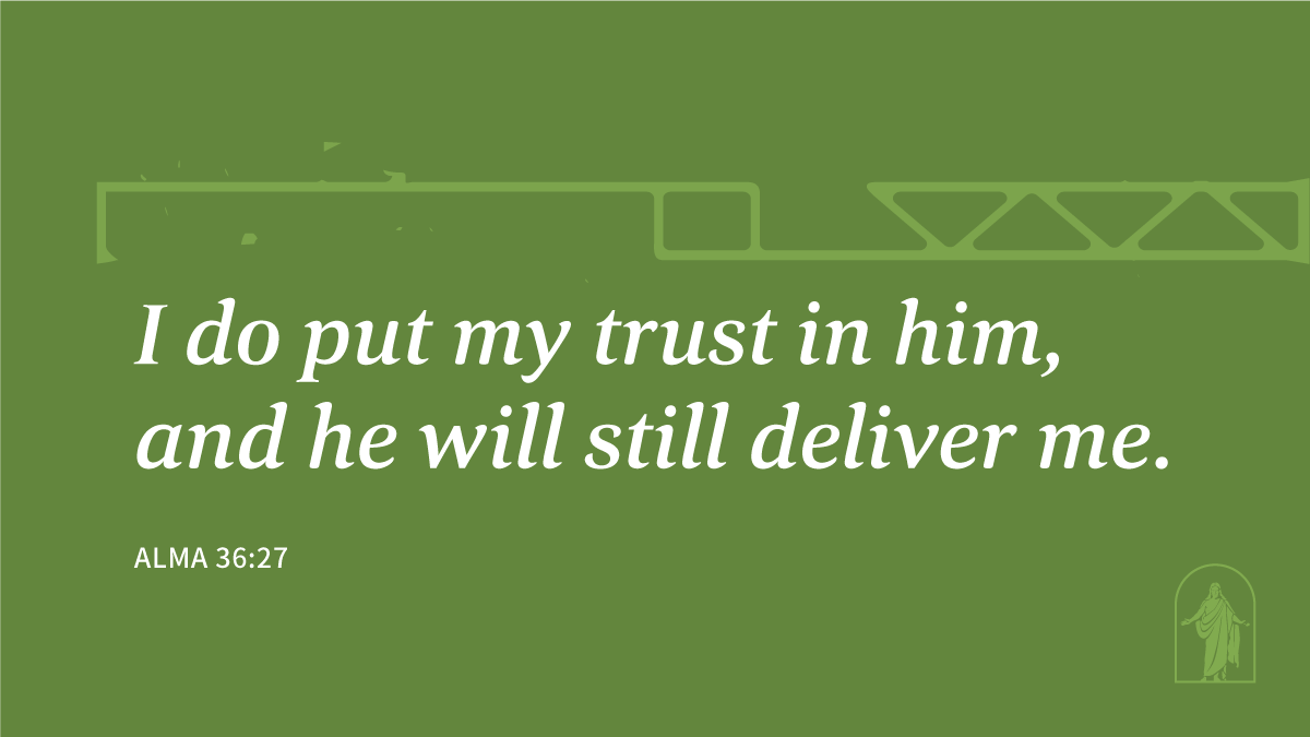 thebookofmormon's tweet photo. Trials often come into our lives when we least expect them. But we can take courage and, like Alma, put our trust in God. And we can believe that “he will still deliver” and support us in our trials and troubles, no matter how big or small they may be (see Alma 36:27). https://t.co/6zUSQAx6Cu