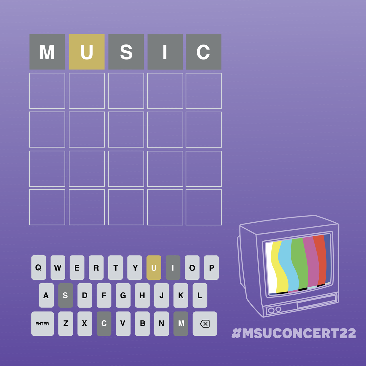 Can you guess the name of our headline in less than six tries? Stay tuned this week to find out! #msuconcert22