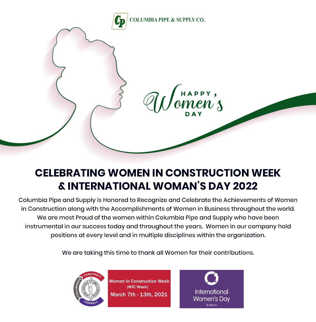 ColumbiaPipeCo's tweet photo. Happy Women's Day! ❤️

#womenday2022 #columbiapipe https://t.co/6ZBTsEItAj
