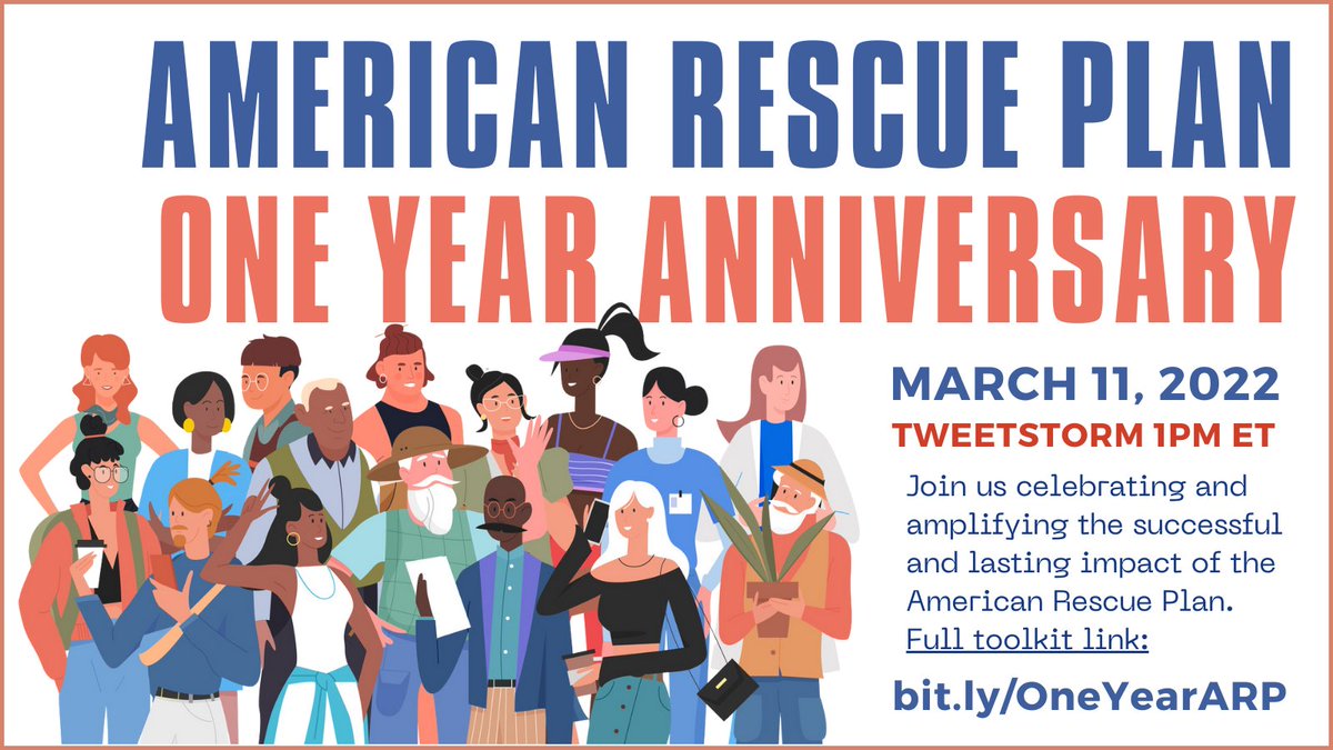 Voice4HumanNeed's tweet photo. Join us this Friday to celebrate the one-year anniversary of the #AmericanRescuePlan! 
Follow/tweet #ARPinAction to uplift the success of the monumental legislation from noon-2pm ET.
Link:https://t.co/5hN6c3sNhP @MomsRising @Voice4HumanNeed @Groundwork @the_seap @EconomicSecProj https://t.co/NsSiDkZeD8