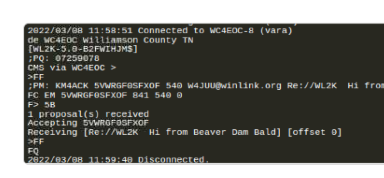 First message received on #Winlink VARA FM using #raspberrypi 4 Pi OS 64 bit :-) HUGE thanks to the #patwinlink team!