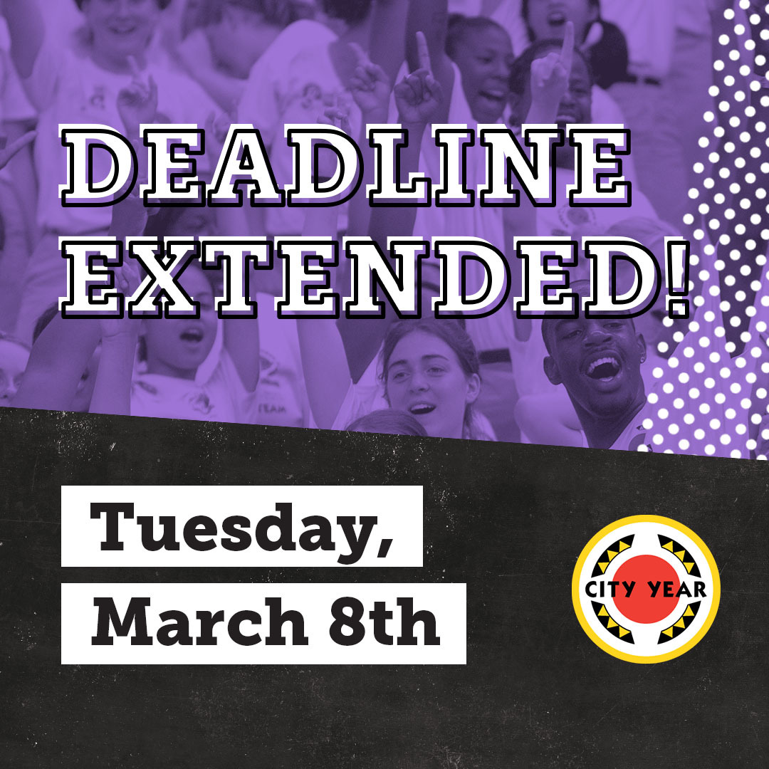 Alums, do you have 5 minutes to spare for a chance to win some great prizes? We've extended the deadline of the Alumni Survey just for you. You have until the end of today! #cityyearalums