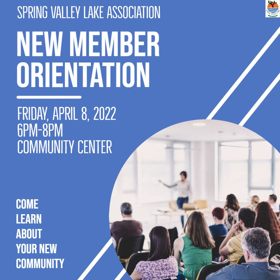 SVL_Association's tweet photo. We will be holding an informational meeting for new Spring Valley Lake residents on Friday, April 8, 2022 from 6:00 PM to 8:00 PM.

The meeting will be held at the Community Center:

12975 Rolling Ridge Dr., 
Victorville, CA 92395

Welcome to the community!!🙌 https://t.co/k7KbwSlgxd