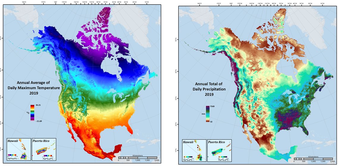 NASAEarthData's tweet photo. New Python Learning Resource: HyRiver - A suite of #Python packages that include the PyDaymet API and Notebook examples to assess aridity, potential evapotranspiration, and #climate using ORNL DAAC #Daymet data inputs. Access resource: https://t.co/42II972nCr https://t.co/mMAVZdrrri