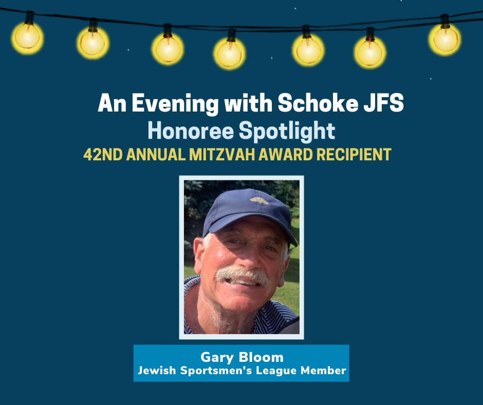 JFS_CT's tweet image. The Jewish Sportsmen's League is being honored with the 42nd Annual Mitzvah Award for An Evening with Schoke JFS on May 22, 2022.
Today we highlight JSL member, Gary Bloom.

To learn more about the event and register, visit: ctjfs.org
#Stamford #FairfieldCounty