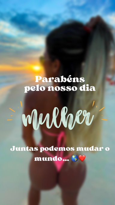 Feliz dia das mulheres a todas as mulheres lindas que est&atilde;o lendo essa mensagem.  Voc&ecirc;s s&atilde;o incr&iacute;veis&hellip;