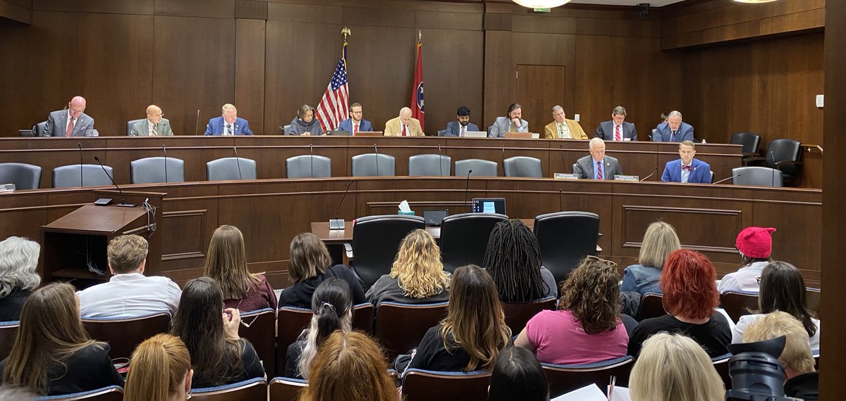 TheTNHoller's tweet photo. Here’s a look at the ALL MALE subcommittee getting ready to hear @RepAlexander7’s Texas style abortion ban &amp; bounty. #InternationalWomensDay  Tennessee-style. HB 2779 https://t.co/DhnJfl2Jju