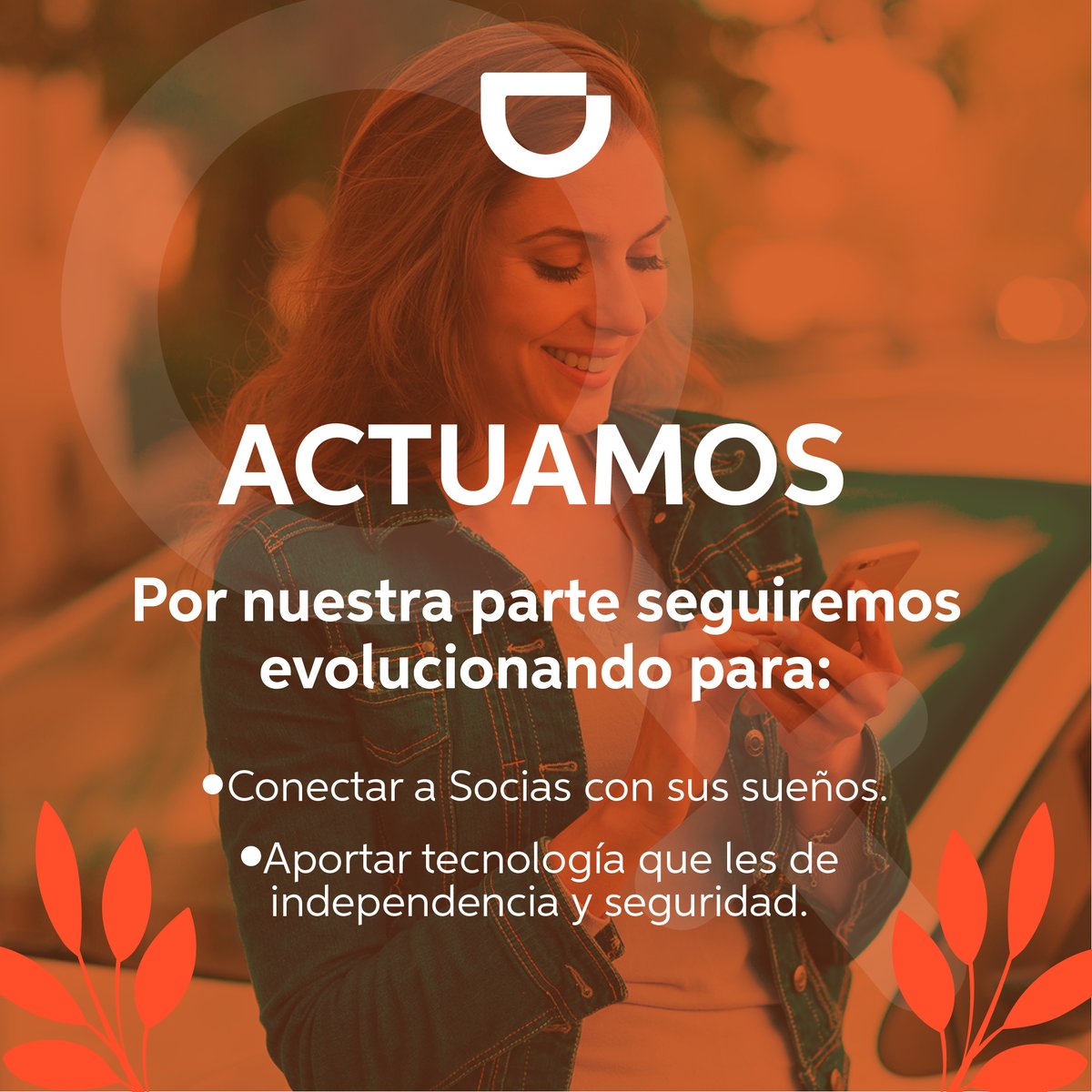 💪🏻Queremos mujeres fuertes y seguras de sí mismas, por eso las invitamos a ACTUAR, 🤜🏻🤛🏻 con pequeñas acciones podemos apoyar la lucha contra el acoso y la violencia de género. 🙋🏿‍♀️🙋🏻‍♀️🙋🏼‍♀️🙋🏽‍♀️ 
#ConexionesQueEmpoderan

#DiDiTeConecta #DiDiContigo #DiDiConductor #8M