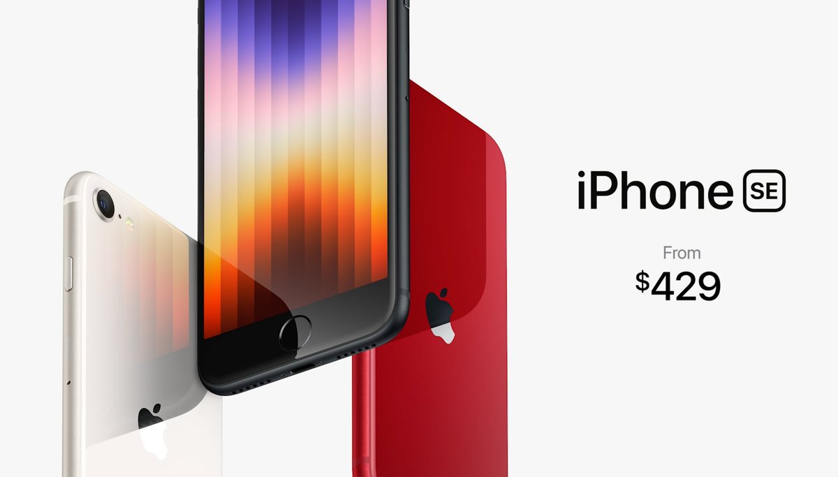 MKBHD's tweet photo. iPhone SE: It’s the new chip in the old design formula.

A15 Bionic from the iPhone 13
Body of the iPhone 8
5G

$429 https://t.co/jBQj7cA7bN
