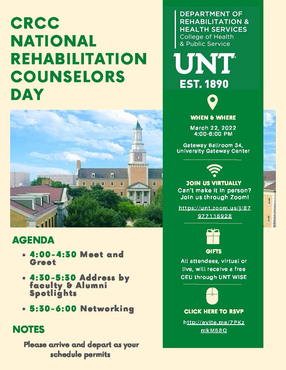 UNT - Rehab & Health Services tweet media
