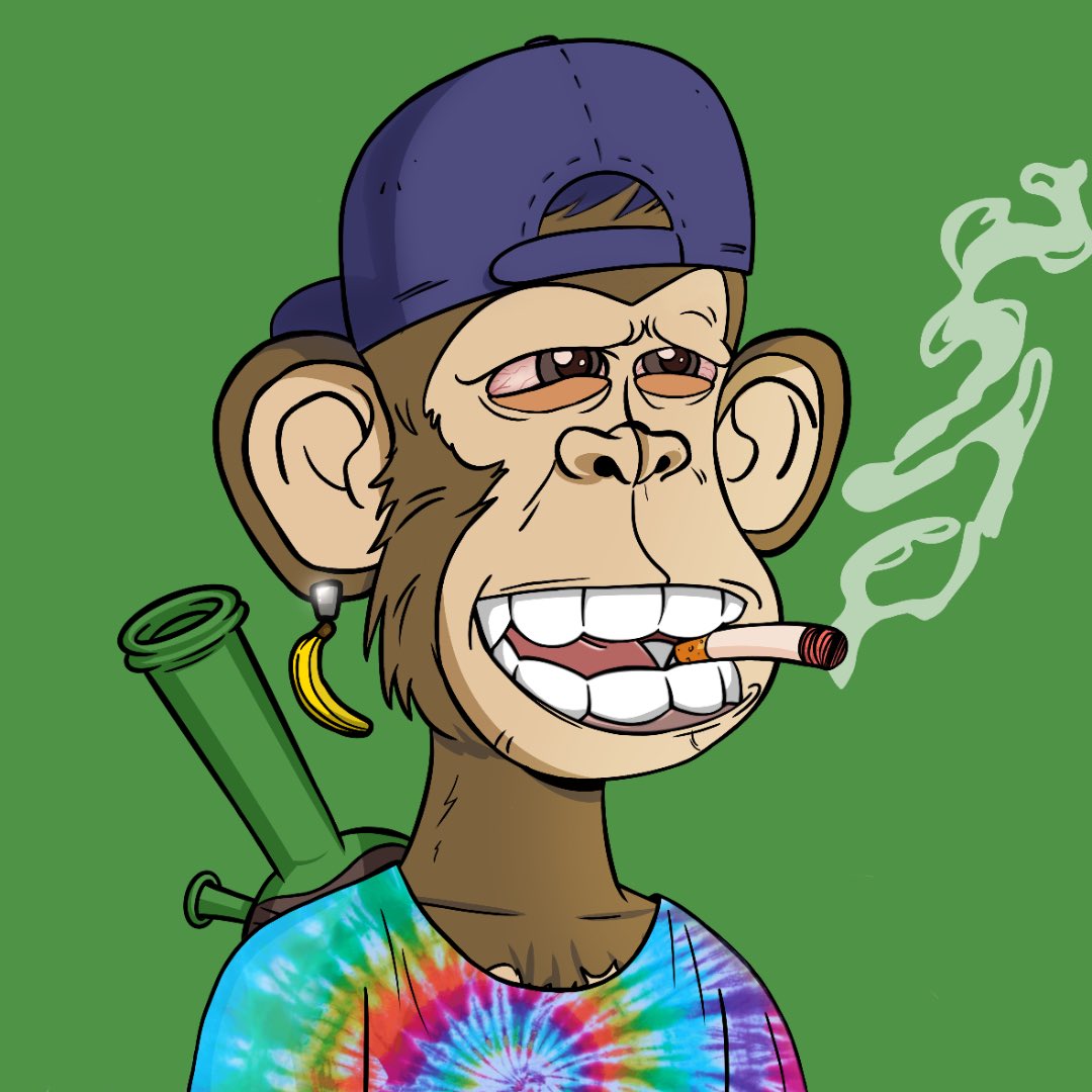 weed = peace 🍃☮️

i love the vibes at <a href="/TheStonerApes/">Stoner Ape Club</a> so i bought one to giveaway:

- like &amp; retweet
- follow with notifications on 🔔 
- tag 3 stoners 💨 #SACPAC 

winner in 48 hours! #nft #nftgiveaway