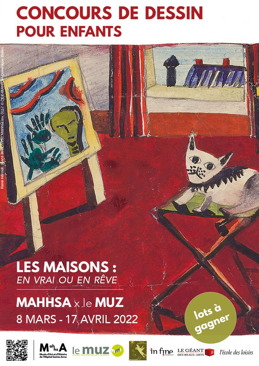 le_muz's tweet photo. 1/3🎨 Nouveau concours 🎨

🏠Dans le cadre de notre exposition "Maisons", en partenariat avec le Musée d'Art et d'Histoire de l'Hôpital Sainte-Anne (@CeeMahhsa), nous inaugurons le concours "Les Maisons : en vrai ou en rêve". 
(à dérouler ⏬) https://t.co/y3LzHWMDfG