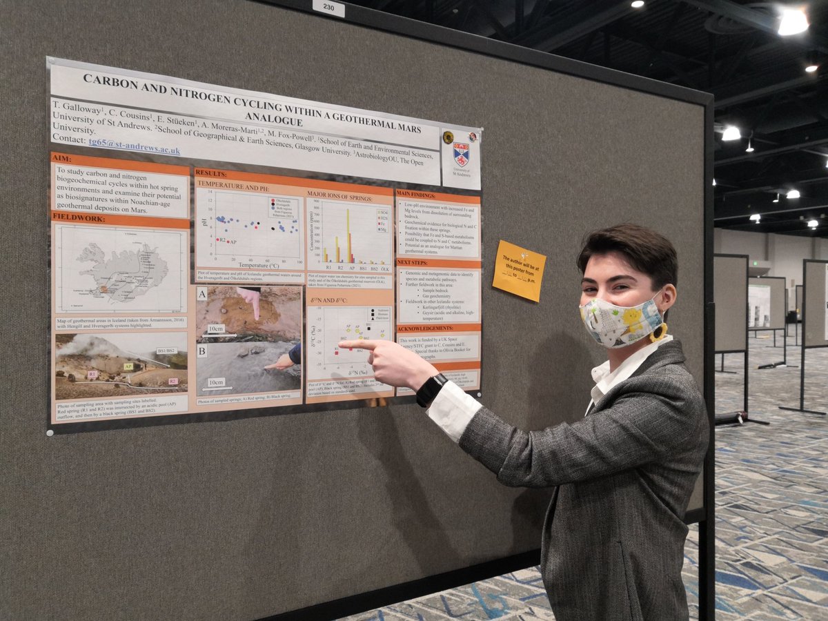 Toni_Galloway98's tweet image. Presenting my poster at #LPSC2022 tonight! Row 14, number 230 - see you there! #marsanalogues #astrobiology