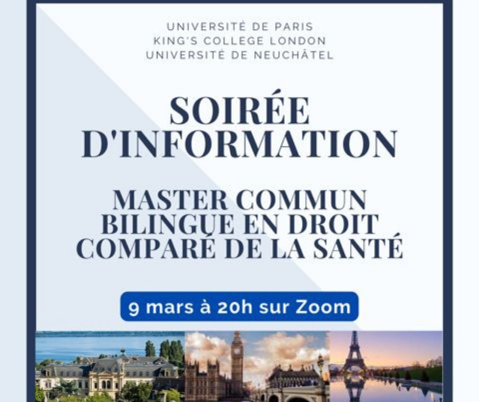 master_CHL's tweet photo. Cher réseau, 

Un petit rappel de nos prochains évènements : 
-Soirée de présentation le mecredi 9 mars à 20h sur ZOOM: https://t.co/rHqOlvylGE
-Salon des Masters Studyrama : 10h-17h à Paris (20 Avenue de la Porte de la Villette) stand 22 
Nous avons hâte de vous rencontrer! https://t.co/Sidy4scdBi