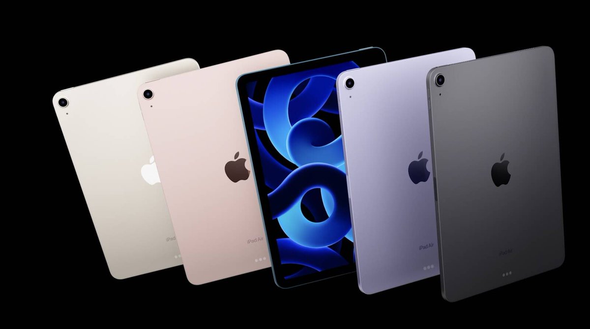 TechAfrica1's tweet photo. IPad Air 2022 imewekwa processor mpya ya M1 https://t.co/4MIKI9VQvf