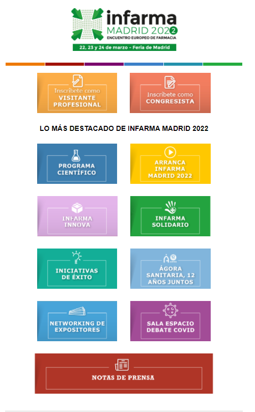 infarma_es's tweet photo. Cada vez tenemos +sorpresas. Entra y descubre nuestras iniciativas de éxito, #InfarmaInnova, los talleres y ponencias, el espacio de networking, #InfarmaSolidario, el programa científico, las últimas noticias en nuestra sala de prensa. Todo está aquí
👇👇
https://t.co/i01N2spsiX https://t.co/WeDuRoTKC2