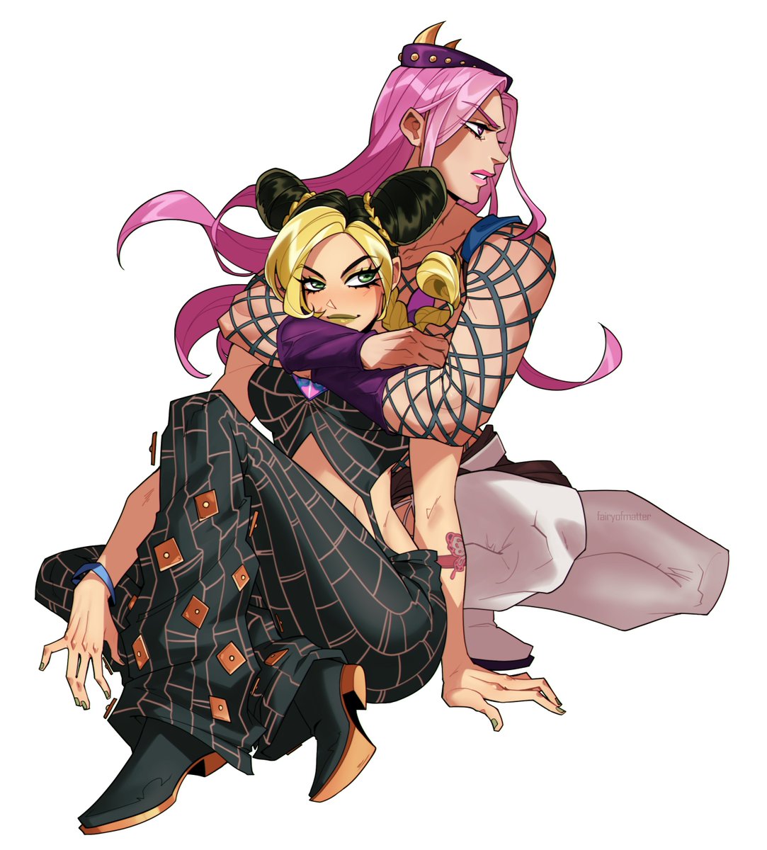 fairyofmatter's tweet photo. just Jolyne &amp; Anasui
#jojo #JOJOsBizzareAdventure #jjba #jojo_anime  #ジョジョの奇妙な冒険 #ストーンオーシャン https://t.co/KcVp2oLVke