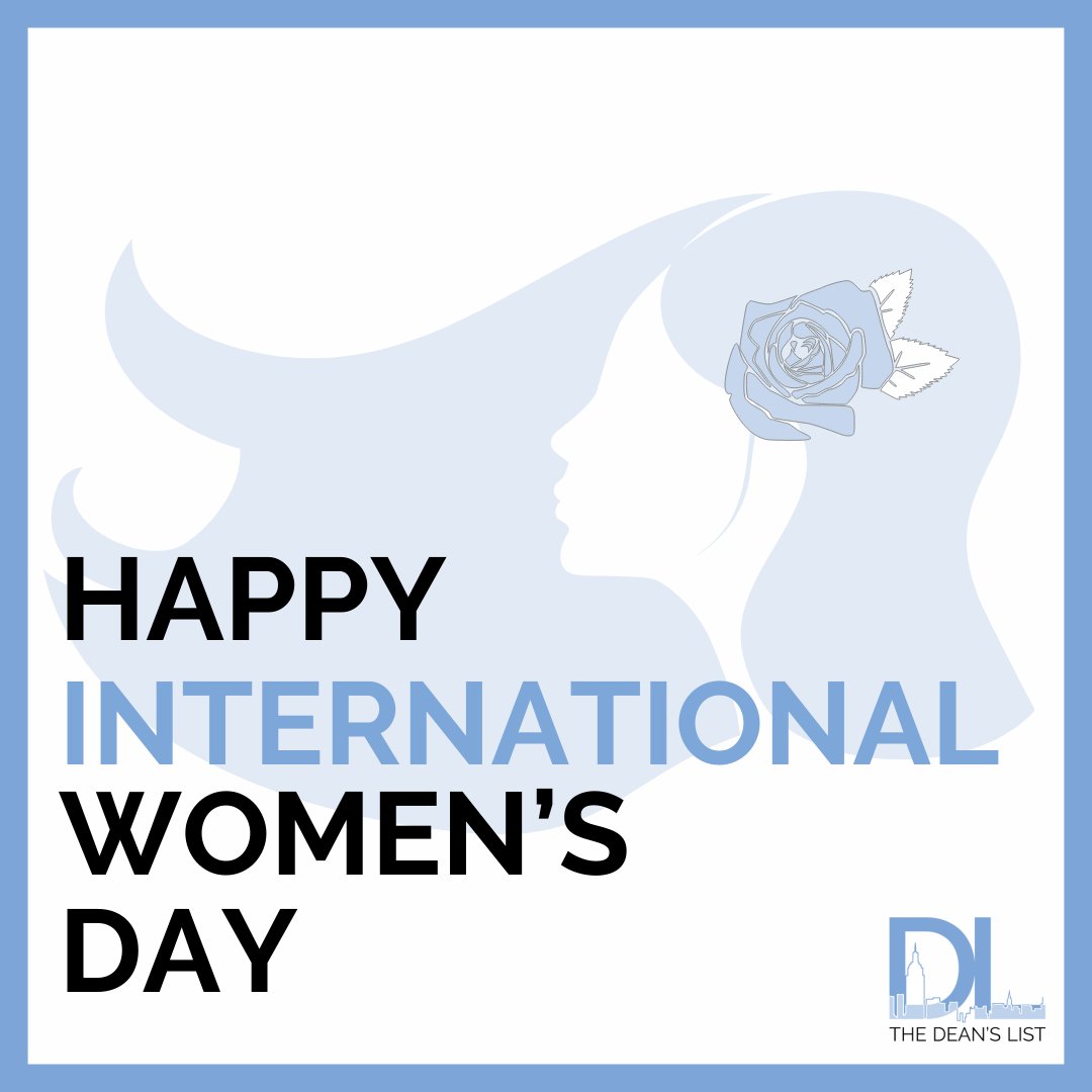 Happy International Women’s Day - a celebration of all the amazing females who have contributed and continue to contribute to our society!  

💪🏽The Dean's List is proud to uplift and recognizes the wonderful women in our community.

How can YOU honor women today?