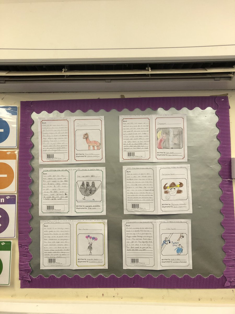 Some of our #WorldBookDay‘word themed’ activities from last week. After completing our group novels we created our own front covers and blurbs to persuade others to read the stories.   (3)