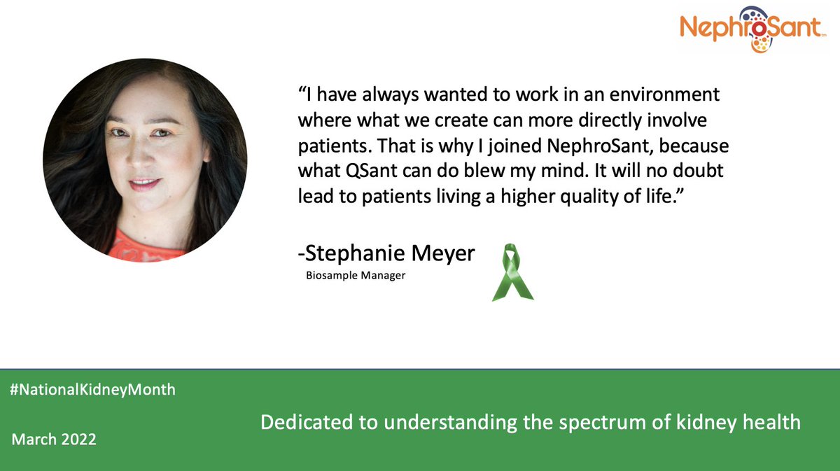 For #EmployeeAppreciation NephroSant would like to celebrate Stephanie Meyer.