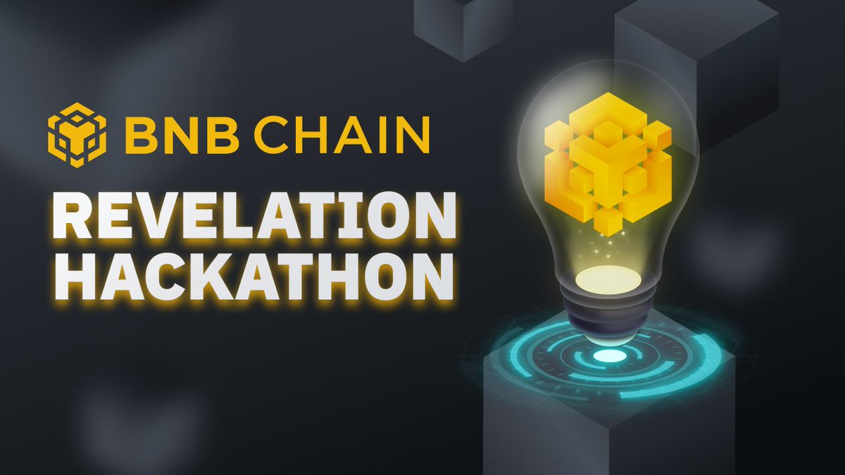BNBCHAIN's tweet photo. 🚨Announcing the global #BNBChain Revelation hackathon! 

🔸$10 million in prizes and seed funding
🔸6 categories
🔸50 days
🔸multiple online and in-person events

⏬Learn more⏬
https://t.co/i237IAsbdD https://t.co/wCblGwVsnE