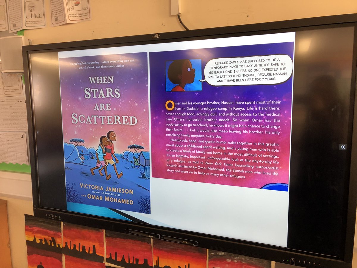 beanxmrsedwards's tweet photo. Today we continued to explore our new class novel ‘When Stars are Scattered’. As part of this novel study we have been learning about refugees. This helped us gain a better understanding of current events going on in the world. https://t.co/YQSXGZRe7Y