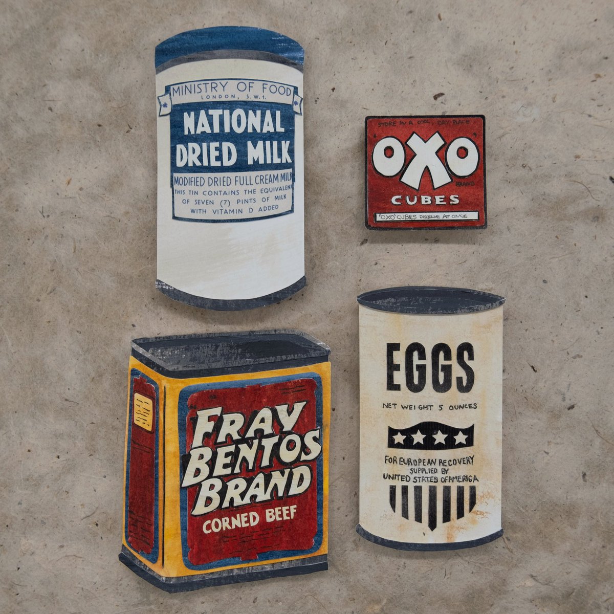 Some recent food pieces I made for my project ✂️🎨 #mixedmedia #miniatures #papercutting #collageart #illustration