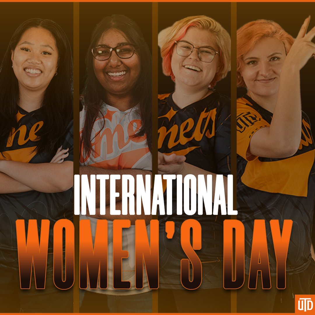 UTDEsports's tweet photo. Today is International Women's Day, let's celebrate our four amazing leadership staff! These four have been pushing our program to greatness, and we cannot be more proud! https://t.co/tlhCVT7yo4