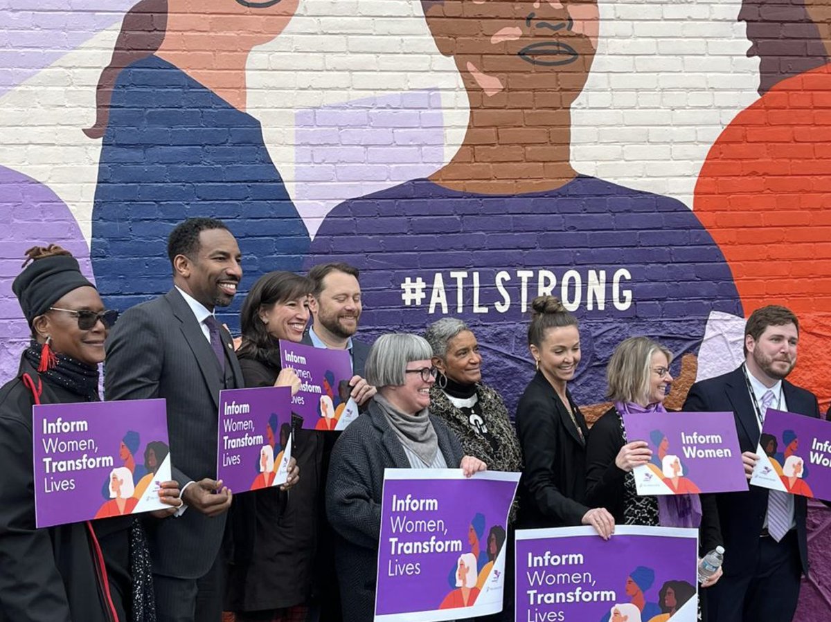 GermanyAtlanta's tweet photo. Deputy Consul General Kirsten Steltzer joined Mayor @Andreforatlanta, the @Cartercenter and members of the Consular Corps to celebrate #InternationalWomensDay at the unveiling of the #InformWomen Transform Lives Mural at the Global Ministries - The United Methodist Church today. https://t.co/zbH2nsJYtF