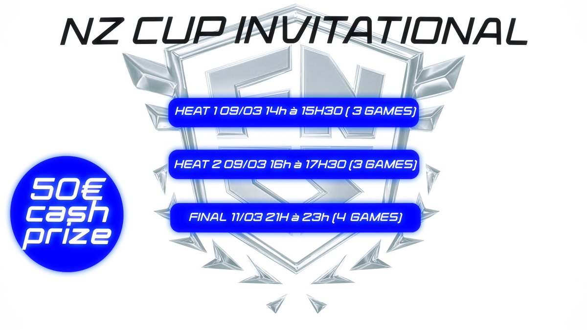 nzthecrack's tweet image. NZCUP INVITATIONAL CONSOLE 🏆

💰• 50€ 

• Must follow Organisers 📝: 
@nzthecrack
@lilvaaI
@SmoKeFNBR
@SxsukeFTN
@gomezzzfn 

• Must follow Sponsors 📝: 
@ttvmac11
@Weaside1
@SlawdenFN
@RcpsSoGrrr 

CONDITIONS ⚠️ : 

• Must Follow us, RT♻️ &amp;amp; Like❤️

• @ Your Duo 👥
