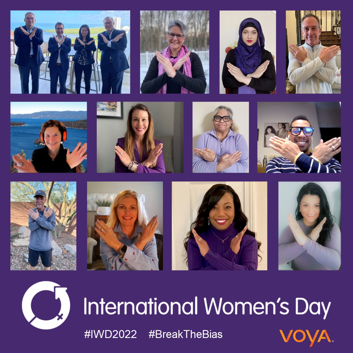 shallynsimma's tweet photo. This #IWD2022 Voya employees strike this year's pose in solidarity with women all over the world -- showing their commitment to #genderparity. Will you join us? #BreakTheBias https://t.co/nsNGjTVezJ