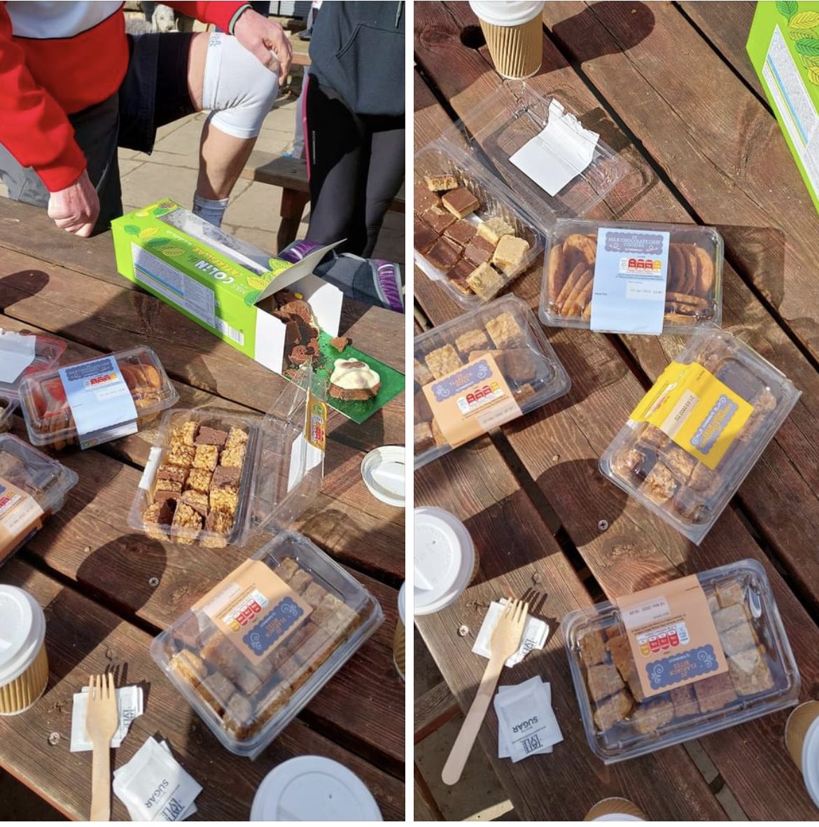 Our welfare officer looks after us! 
A post-race picnic after the Rother Valley 10k this weekend.