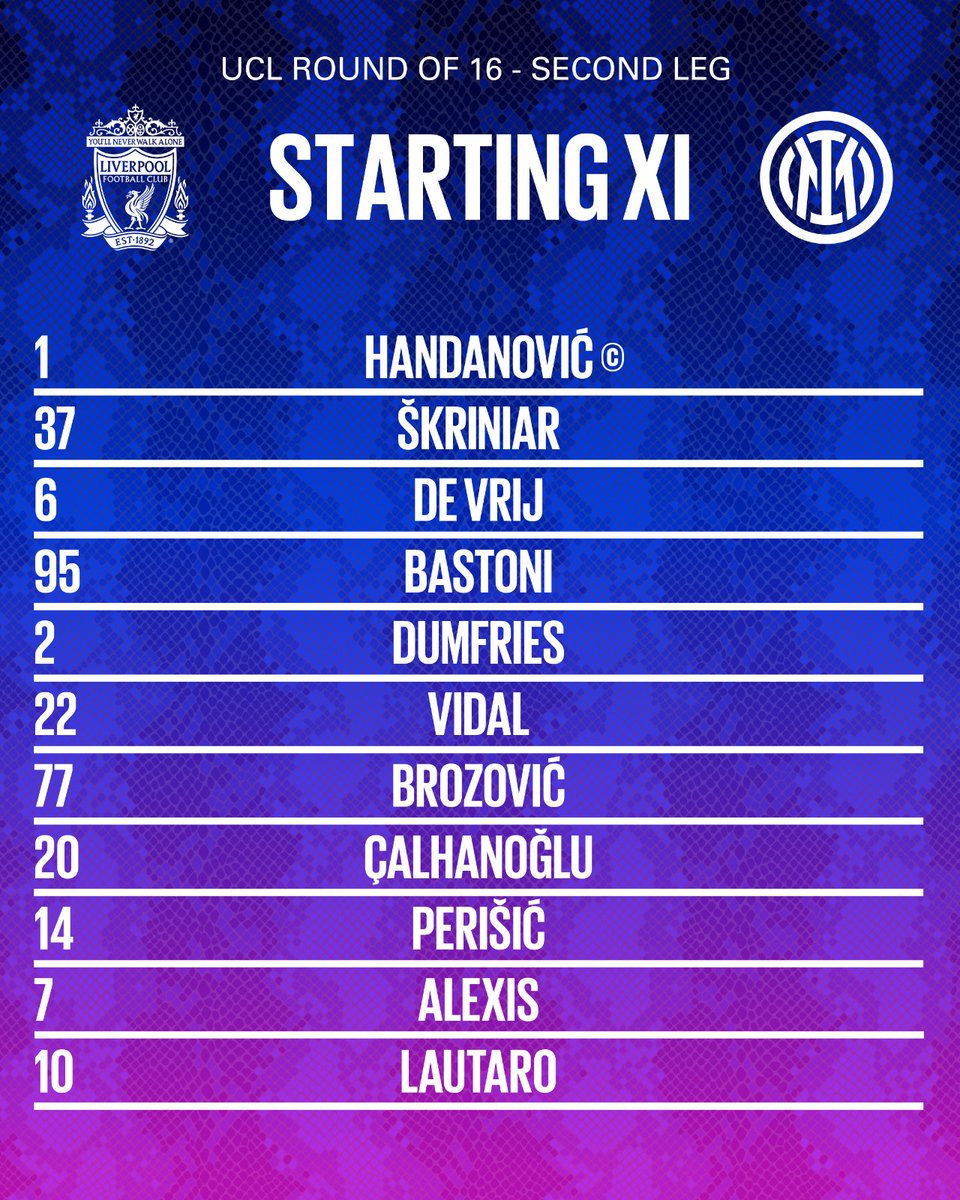 Inter_es's tweet photo. 📣 | ALINEACIONES

🌟 Ya está el1️⃣1️⃣ de Simone Inzaghi para esta noche de #LiverpoolInter 👇

#UCL #FORZAINTER ⚫️🔵 https://t.co/LuI0j9HyLk