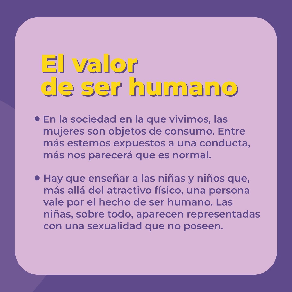 cljvalladolid's tweet photo. Debido a la globalización de internet, las rrss y las nuevas tendencias de publicidad y marketing, se está facilitando la hipersexualización de las mujeres y el acceso al contenido de la misma. El #CLJV pretende sensibilizar sobre esta práctica que nos persigue y cosifica. #8M https://t.co/BrrdpXpSTp