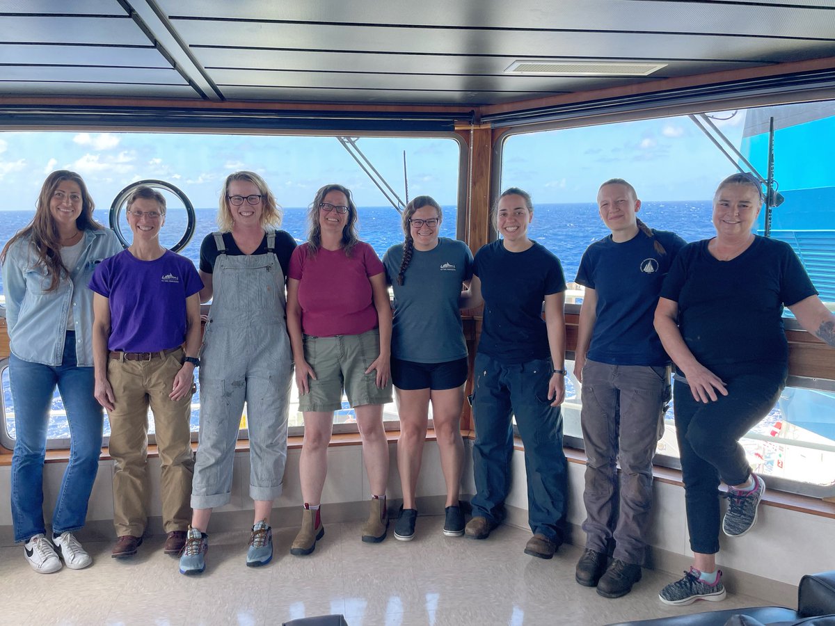 rv_neil's tweet photo. Happy #InternationalWomensDay from the Armstrong crew where 36% of us are women. L to R we are 3rd Mate, Chief Mate, 2nd Mate, Marine Tech, OS, 3rd A/E, Oiler, and Cook. All departments #represent. In an industry that is 2% women, @WHOI is #BreakingTheBias

#womenoffshore ⚓🌊💪🏽 https://t.co/PUDy0sum2Z