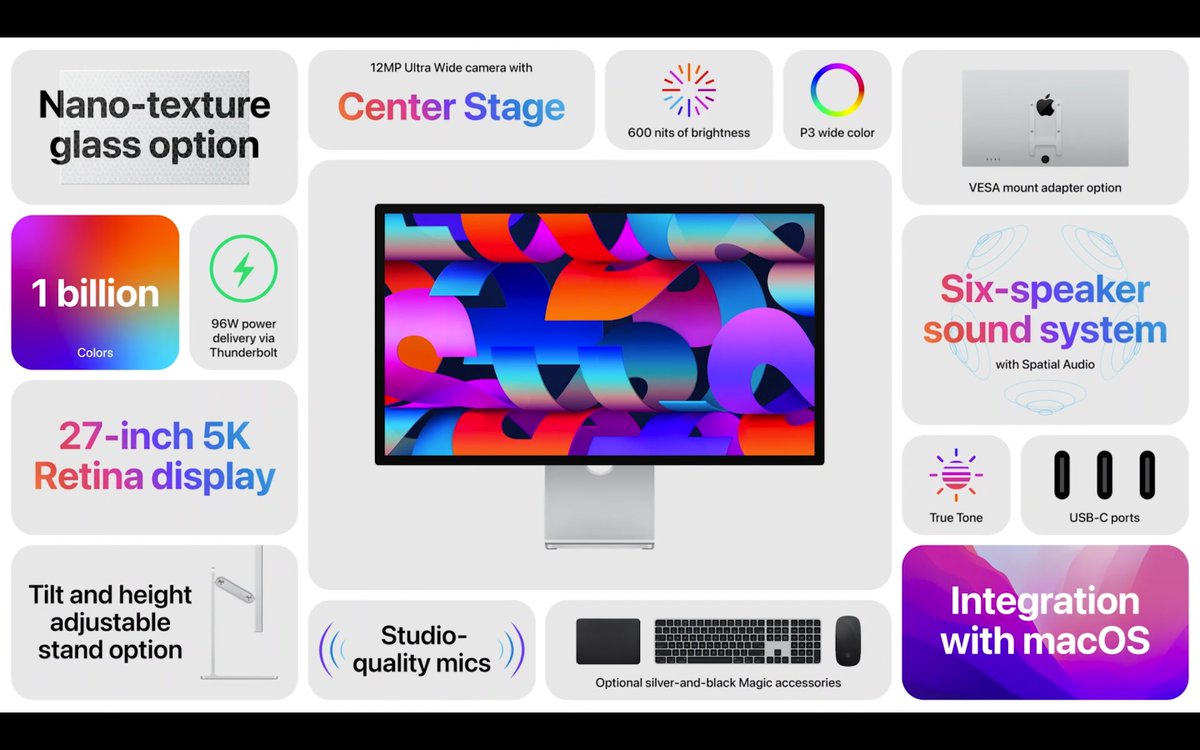 Aojeshhh's tweet image. #AppleEvent  #MacStudio #MacStudioDisplay with A13 Bionic Chip!