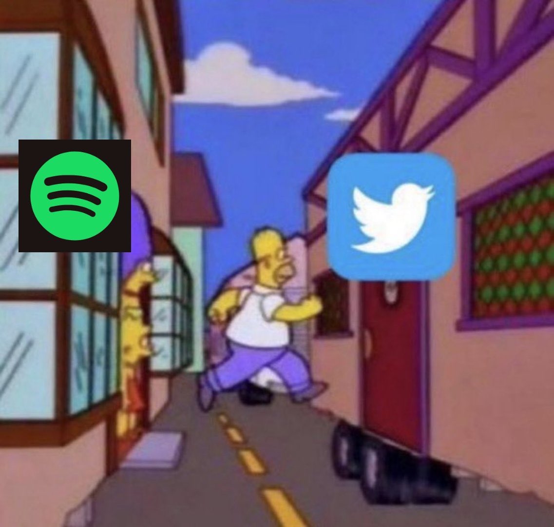 yo viniendo a twitter a ver si spotify se había caído o era mi internet