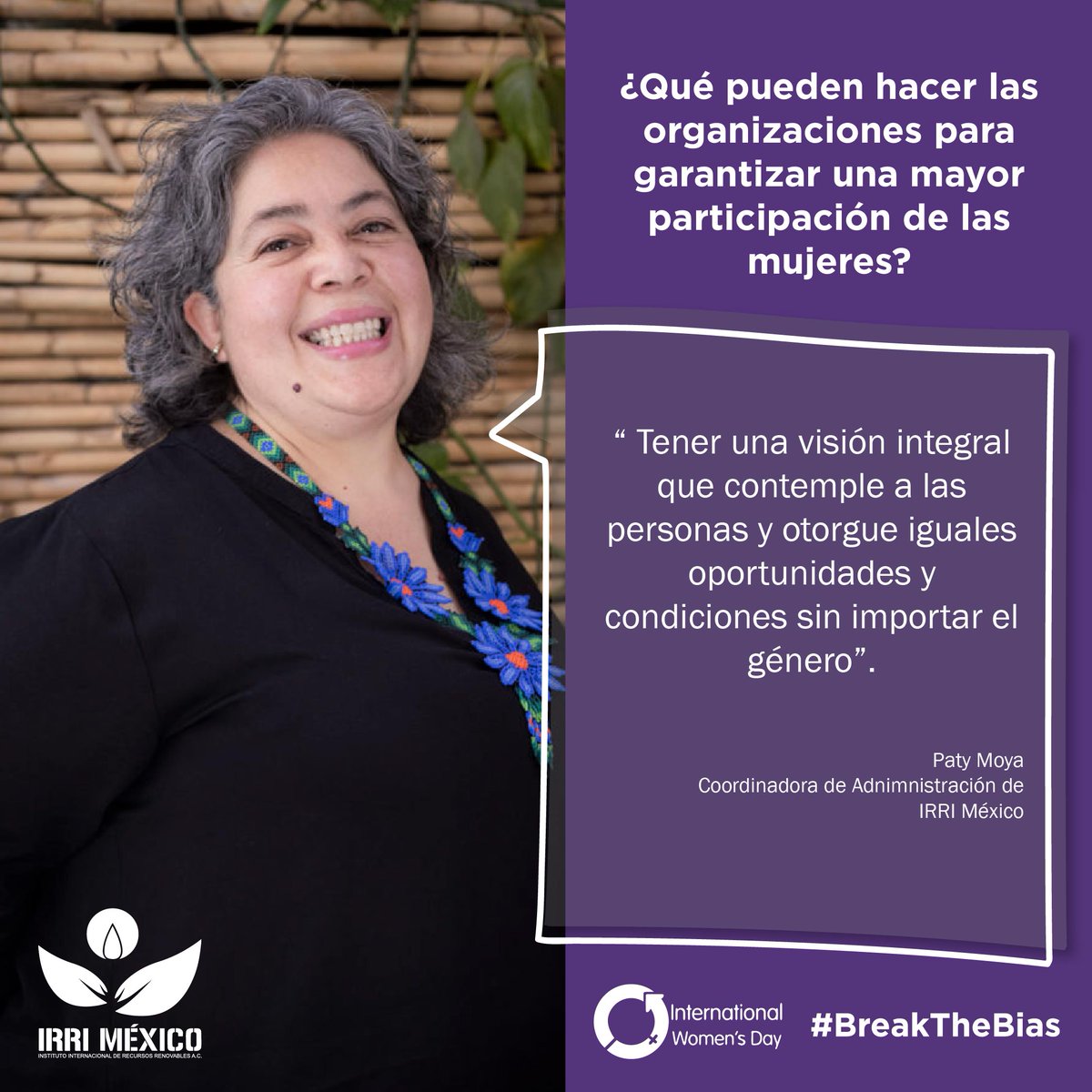 Conoce a las mujeres que trabajan con nosotros 💜.
.
.
Recuerda que como organizaciones, instituciones y empresas también podemos contribuir y generar igualdad para todas ellas!! 
<a href="/EgliToledo/">Macarena Egli Toledo</a>
#DiaInternacionalDeLaMujer