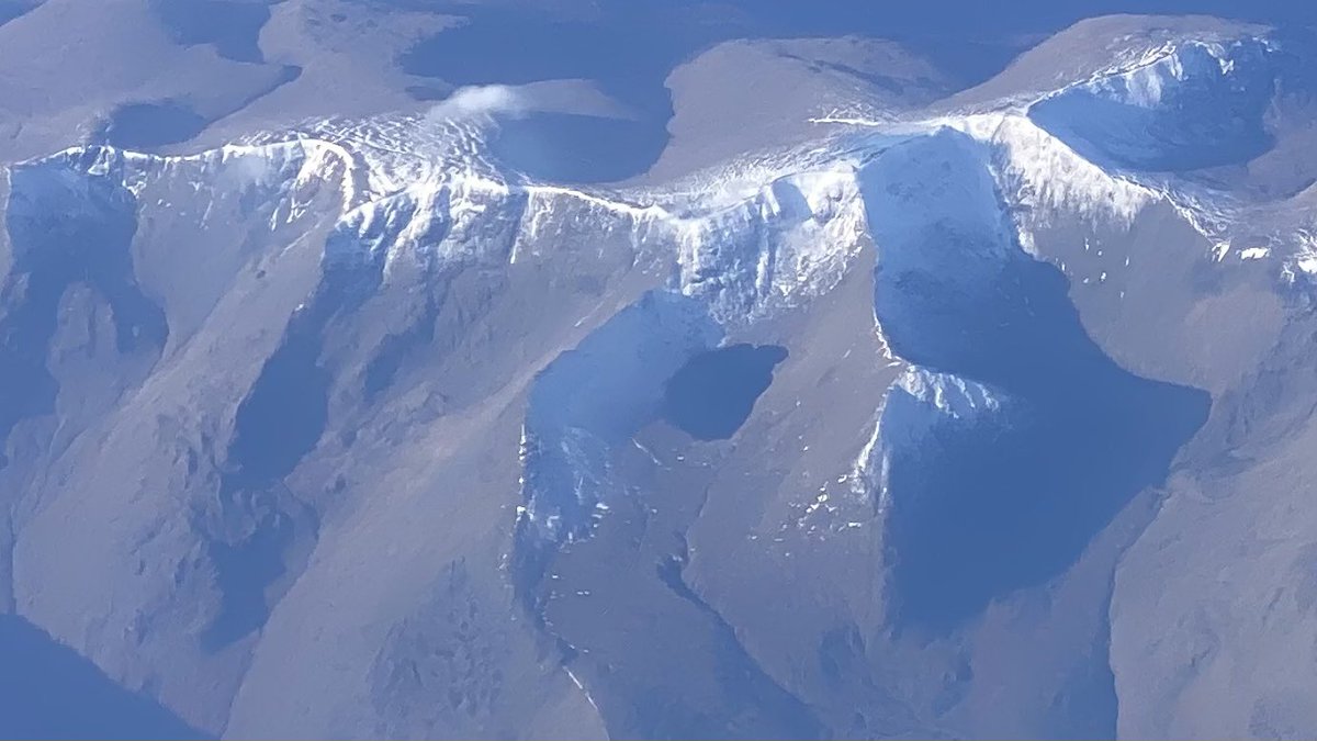 Hellvelyn from 30,000 ft this morning on flight up to Glasgow