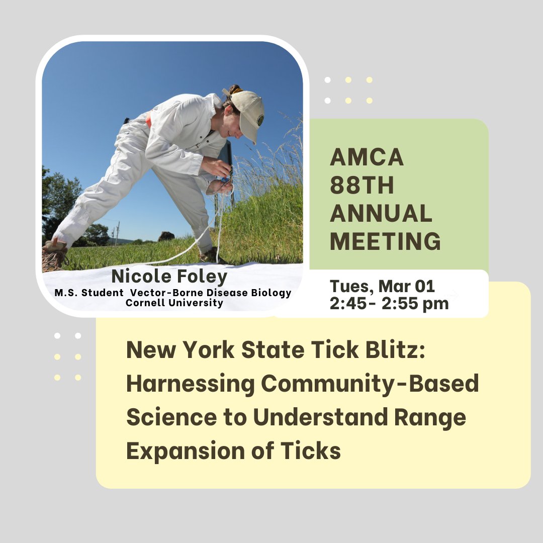 Congrats on <a href="/_NEVBD/">NEVBD</a> MS students Nicole Foley's second place and Antonio Alvarado's honorable mention in the <a href="/AMCAmosquito/">American Mosquito Control Association - AMCA</a> student paper competition! Their talks focused on community-based tick surveillance, and knowledge &amp; attitudes of national park employees on Chagas disease