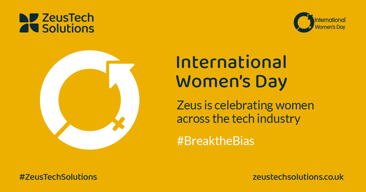 weareintegrate's tweet photo. It is #InternationalWomensDay!

At #ZeusTechSolutions we are celebrating all the amazing women who inspire us every day! In the world of #Tech, we recognise the need to #BreaktheBias and call out instances of bias against women in the workplace, at school and at home. 

#IWD2022 https://t.co/gbrOetyZjH