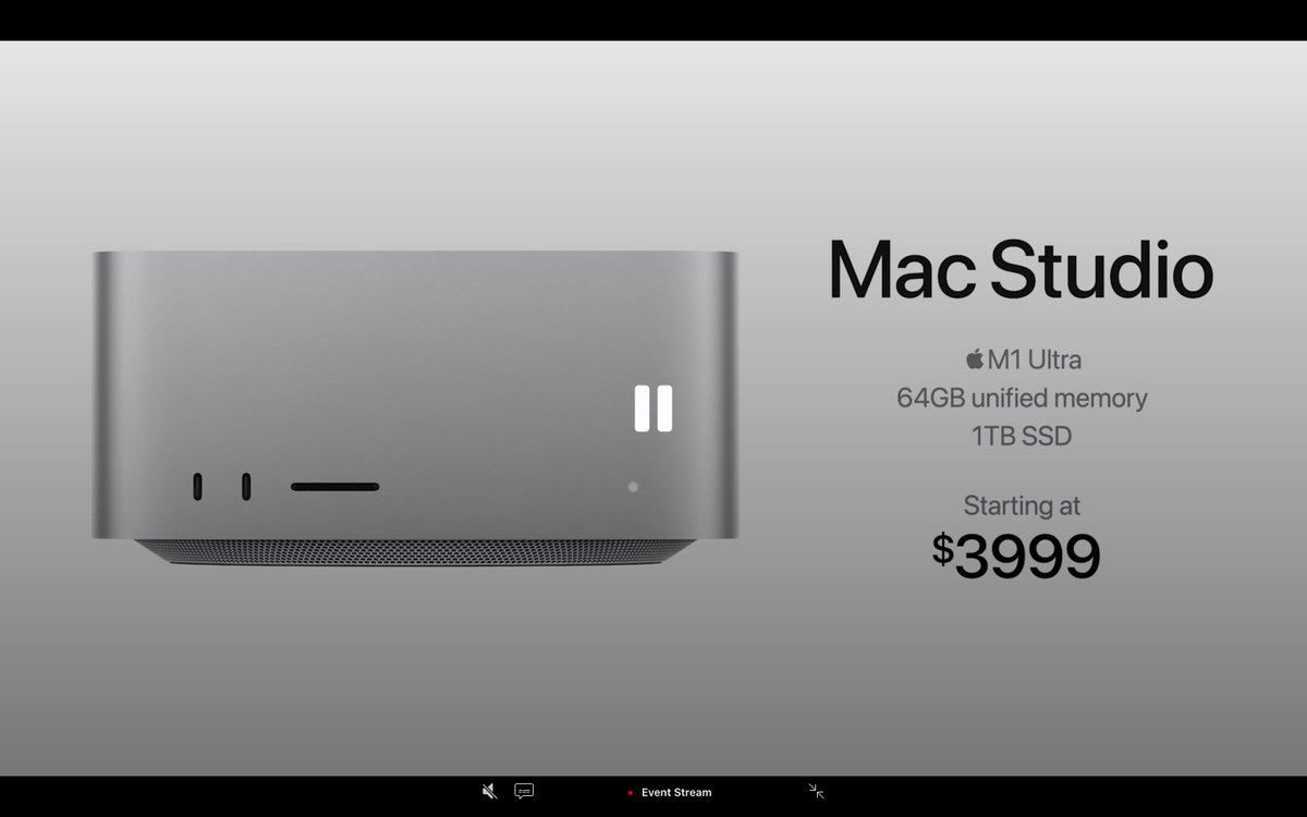 Aojeshhh's tweet image. #AppleEvent  #MacStudio #MacStudioDisplay 
Mac Studio with M1 Max - $1999
Mac Studio with M1 Ultra - $3999
Mac Studio Display - $1599