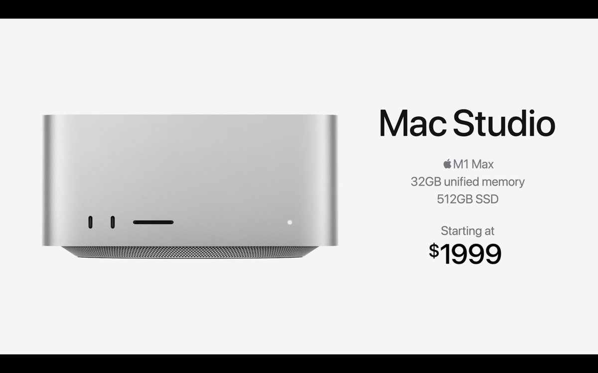 Aojeshhh's tweet image. #AppleEvent  #MacStudio #MacStudioDisplay 
Mac Studio with M1 Max - $1999
Mac Studio with M1 Ultra - $3999
Mac Studio Display - $1599