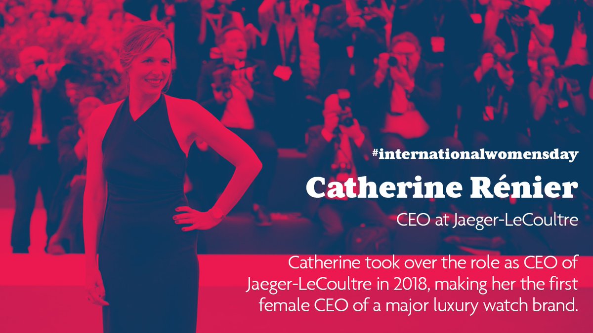 searchluxxee's tweet photo. Celebrating #iwd2022

Catherine Rénier took over the role as CEO of @jaegerlecoultre in 2018, making her the first female CEO of a luxury watch brand.

#breakthebias https://t.co/f1CvKV0T3w