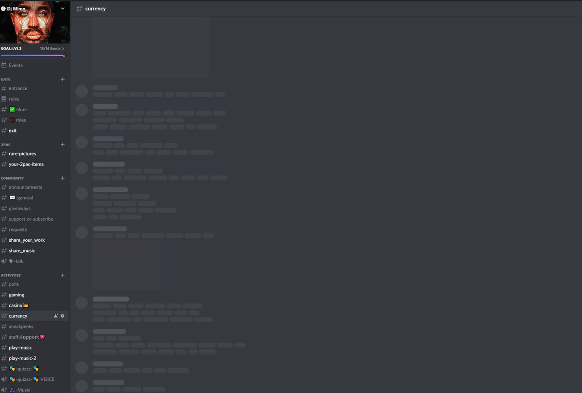Currently all #discord servers are down. So do not panic when u can't load pages in my server. 
Let's hope the issue will be solved soon. Join here: discord.gg/2pac